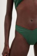 NA-KD Swimwear Bikinitruse med høy skjæring og v-form - Green