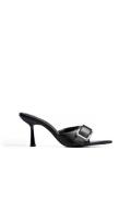 NA-KD Pointy Toe Buckle Detail Heels - Black