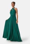 Goddiva Multi Tie Maxi Dress Green S (UK10)