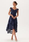 Goddiva Embroidered Lace Dress Dark blue M (UK10)