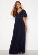 Goddiva Flutter Glitter Dress Navy XS (UK8)