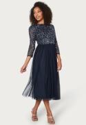 AngelEye Sequin Bodice Mid Dress Dark blue XS (UK8)