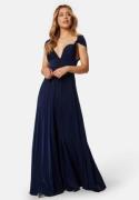 Goddiva Multi Tie Maxi Dress Navy S (UK10)