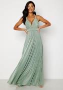 Goddiva Multi Tie Maxi Dress Dark green L (UK14)