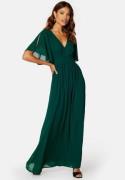 Bubbleroom Occasion Butterfly Sleeve Chiffon Gown Dark green 48