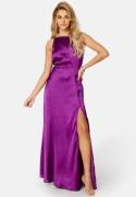 Bubbleroom Occasion Laylani Satin Gown Dark purple 36