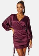 BUBBLEROOM Kimberly Satin Dress Bordeaux 46