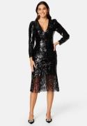 YAS Flapper 7/8 Sequin Dress Black S