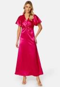 VILA Sittas V-Neck S/S Maxi Dress Pink Yarrow Detail: 38