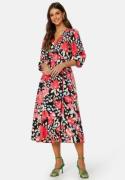 Object Collectors Item Limone L/S Midi Dress Hot  AOP:Flower 36