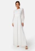 Bubbleroom Occasion Dahlia Round Neck Maxi Dress White 32