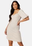 BUBBLEROOM Nandita wrap dress Beige / Checked XS