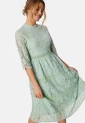 Happy Holly High Neck Lace Dress Light mint 34