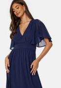 Bubbleroom Occasion Butterfly Sleeve Midi Dress Navy 36