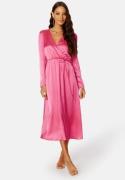 Bubbleroom Occasion Rae Satin Dress Pink XS