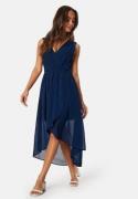 Bubbleroom Occasion High-Low Chiffon Dress Navy 40