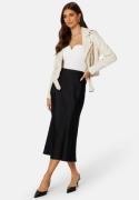 BUBBLEROOM Demi Midi Satin Skirt Black 46