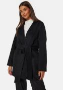 BUBBLEROOM Lilah Belted Wool Coat Black M