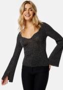 BUBBLEROOM Alime Sparkling Knitted Top Black / Silver M