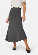 Pieces Pcfranan HW Midi Skirt Dark grey XS