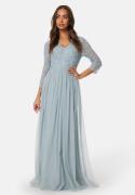 AngelEye Long Sleeve Sequin Bodice Maxi Dress Heather Blue XS (UK8)