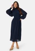 Bubbleroom Occasion Structured high neck midi dress Dark blue 34