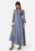 YAS Savanna Long Shirt Dress Bluing AOP:Disty Flo M