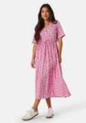 Pieces Pctala String Tie Midi Dress Hot Pink L