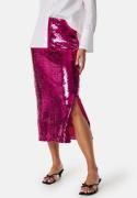 VILA Vietta midi sequin skirt Fuchsia Purple 44