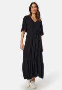 BUBBLEROOM Butterfly Sleeve Viscose Dress Black 38