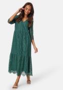 Happy Holly V-neck Lace Midi Dress Green 44/46