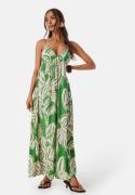 ONLY Onlalma life poly chole long dress Green/Patterned XS