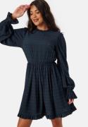 BUBBLEROOM Viscose Frill Dress Navy 44