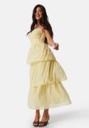 Bubbleroom Occasion Frill Strap Dress Light yellow 40