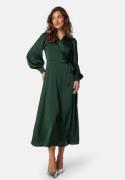 VILA Vienna Ravenna L/S Ankle Wrap Dress Scarab 36