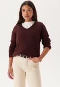 ONLY Onlcamilla V-neck L/S PULLOVER Port Royale Detail:melange XS