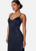 Bubbleroom Occasion Satin Strap Gown Dark blue 36