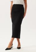 BUBBLEROOM Soft Midi Skirt Black/Striped S