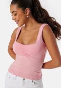 BUBBLEROOM Sweetheart Neckline Tank Top Light pink S