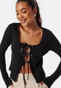 Pieces Pcbonnie Ls Square Neck Top D2 Black M