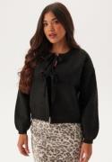 VERO MODA Vmbow Ls O-neck Tie Cardigan Black M