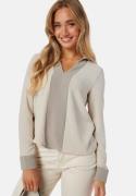 VERO MODA Vmwigga L/S CONTRAST TOP Pumice Stone Det:Moon Rock Ctr XL