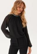 VILA Vianlis High Neck L/S TOP TOP  Black Beauty 44