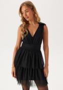 Bubbleroom Occasion Tulle Frill Short Dress Black 46