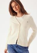 GANT Classic Cotton Cardigan Cream M