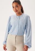 BUBBLEROOM Long Sleeve Button Blouse Light blue M