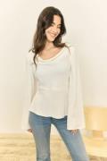 BUBBLEROOM Drapy Blouse Cream 42