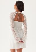 Bubbleroom Occasion Lace Sleeve Bustier Dress White 34