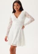 Bubbleroom Occasion Long Sleeve Lace Dress White XL