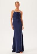 Bubbleroom Occasion Waterfall Mermaid Gown Dark blue 48